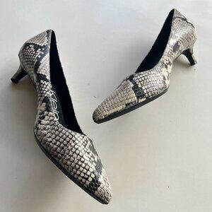 Calvin Klein Gabrianna‎ Snakeskin-print Stiletto Pumps Women's Size 9 Shoes